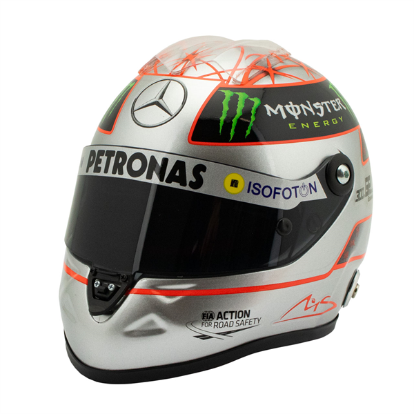 Michael Schumacher Spa 300th GP 2012 platinum helmet 1:2