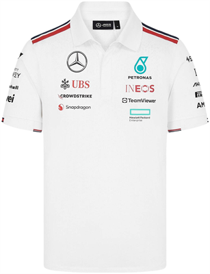 Tímová polokošeľa Mercedes AMG Petronas F1 Team biela