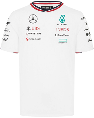 Tímové tričko AMG Mercedes Petronas F1 team biele
